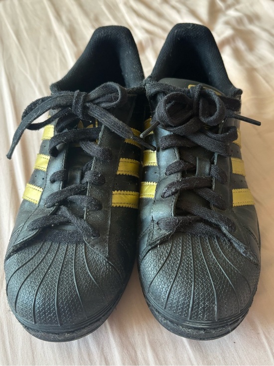 adidas Other - Adidas Originals Superstar Black Gold Shoes Youth Size 6 (Fits Women's 7.5 - 8)